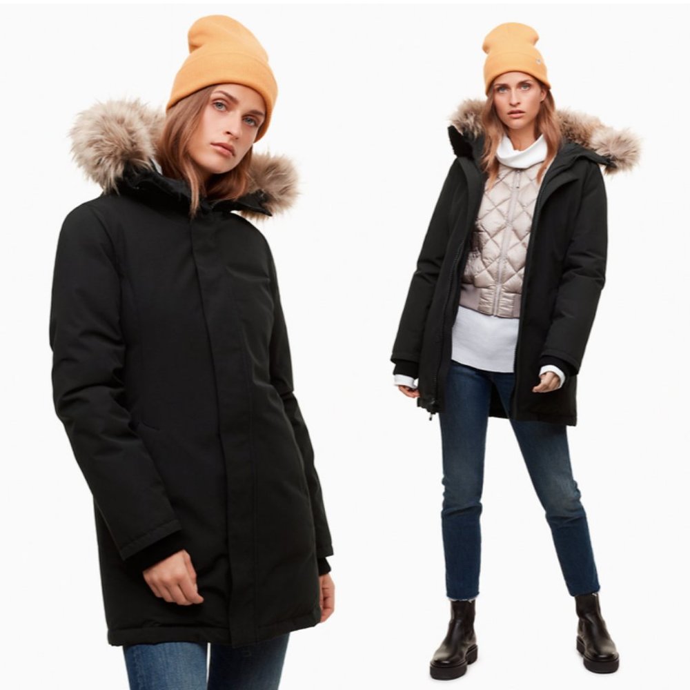 Aritza Tna Haven Mid-length, Goose-down Parka Jacket Black